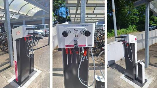 Neuer RadService-Punkt am Haupteingang